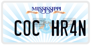 COCHR4N  license plate in MS