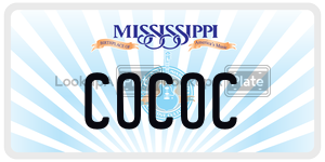 COCOC  license plate in MS