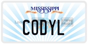 CODYL  license plate in MS