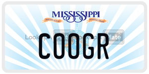 COOGR  license plate in MS