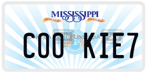 COOKIE7 license plate in Mississippi