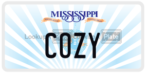 COZY  license plate in MS