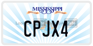 CPJX4  license plate in MS