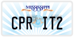 CPRIT2  license plate in MS