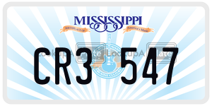 CR3547  license plate in MS