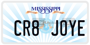 CR8JOYE  license plate in MS