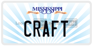 CRAFT  license plate in MS