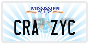 CRAZYC  license plate in MS