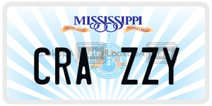 CRAZZY  license plate in MS