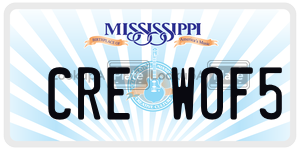 CREWOF5  license plate in MS