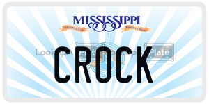CROCK  license plate in MS