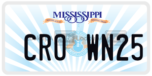 CROWN25  license plate in MS