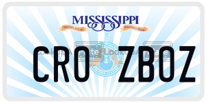 CROZBOZ  license plate in MS