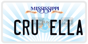 CRUELLA  license plate in MS