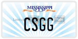 CSGG  license plate in MS