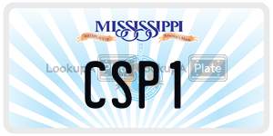 CSP1  license plate in MS
