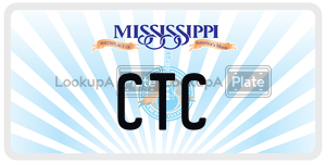 CTC  license plate in MS
