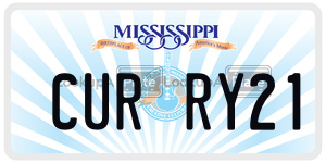 CURRY21  license plate in MS