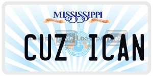 CUZICAN  license plate in MS