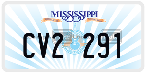CV2291  license plate in MS