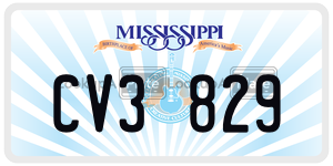 CV3829  license plate in MS