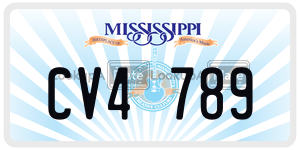 CV4789  license plate in MS