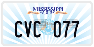 CVC077  license plate in MS