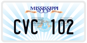 CVC102  license plate in MS