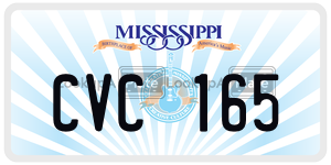 CVC165  license plate in MS