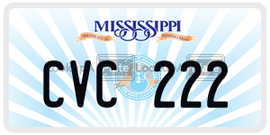 CVC222  license plate in MS