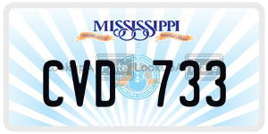 CVD733  license plate in MS