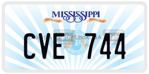 CVE744  license plate in MS