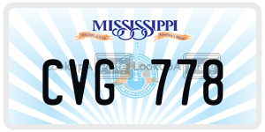 CVG778  license plate in MS