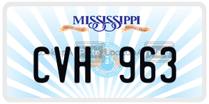 CVH963  license plate in MS