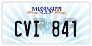 CVI841  license plate in MS
