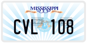 CVL108  license plate in MS