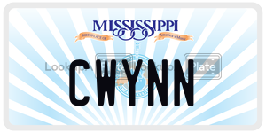 CWYNN  license plate in MS