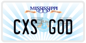 CXSGOD  license plate in MS
