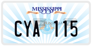 CYA115  license plate in MS
