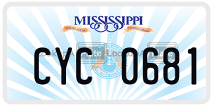 CYC0681  license plate in MS