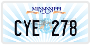 CYE278  license plate in MS