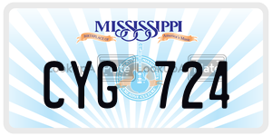 CYG724  license plate in MS