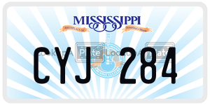 CYJ284  license plate in MS