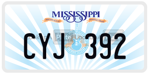 CYJ392  license plate in MS