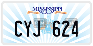 CYJ624  license plate in MS