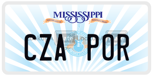 CZAPOR  license plate in MS