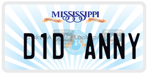 D1DANNY  license plate in MS