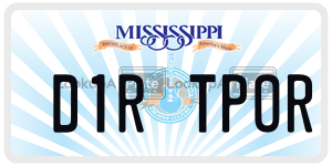 D1RTPOR  license plate in MS