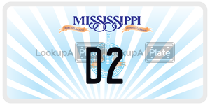 D2  license plate in MS