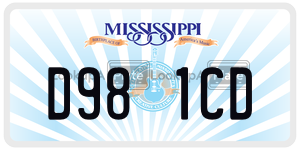 D981CD  license plate in MS